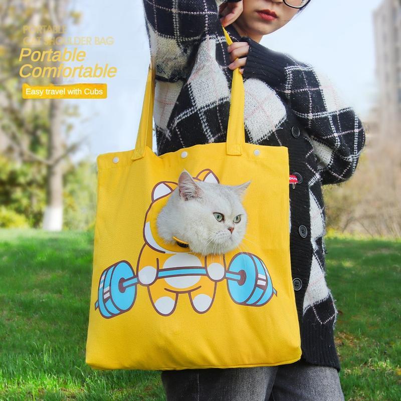 Comfort & Style Canvas Shoulder Bag - Pet Travel Essential | EcoUrbanPaws
