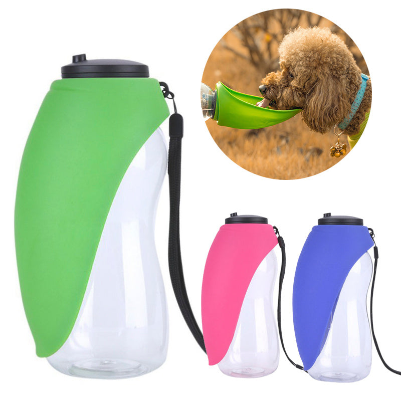Portable Pet Water Bottle - Travel Drinking Bowl | EcoUrbanPaws