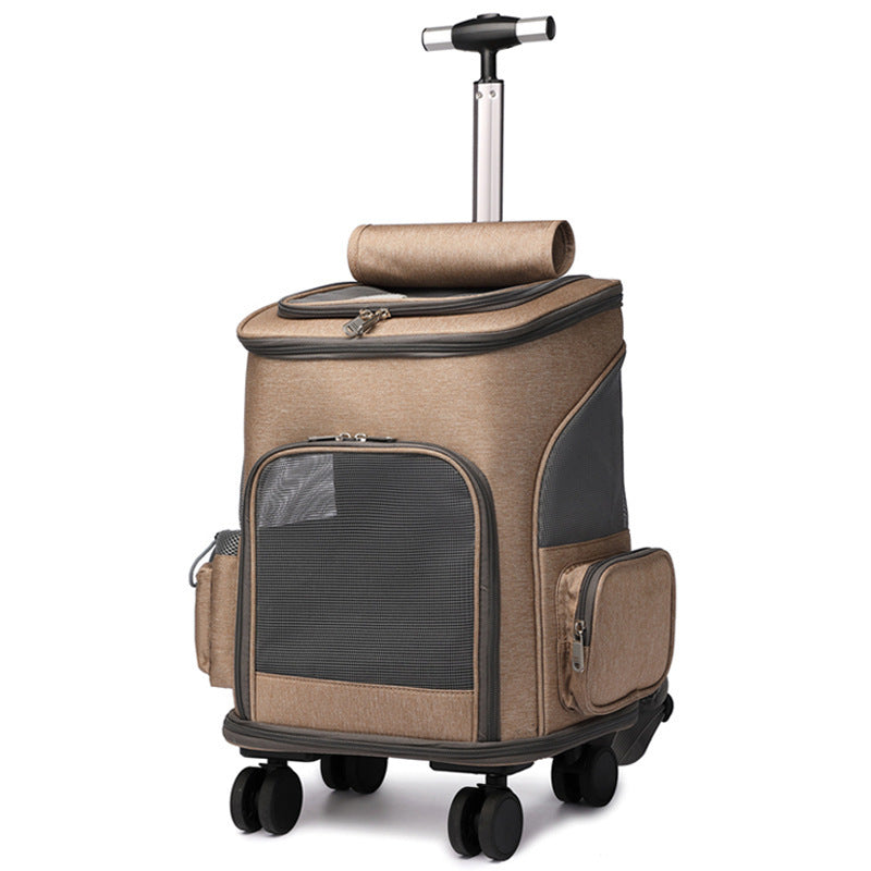 Rolling Pet Backpack - Airline-Approved Travel Comfort | EcoUrbanPaws