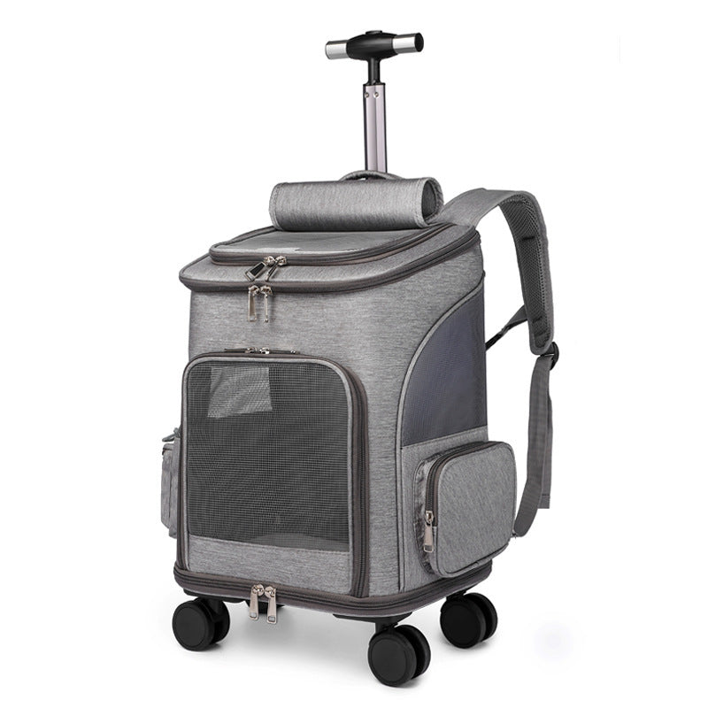 Rolling Pet Backpack - Airline-Approved Travel Comfort | EcoUrbanPaws