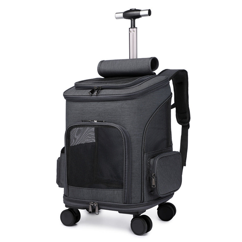 Rolling Pet Backpack - Airline-Approved Travel Comfort | EcoUrbanPaws