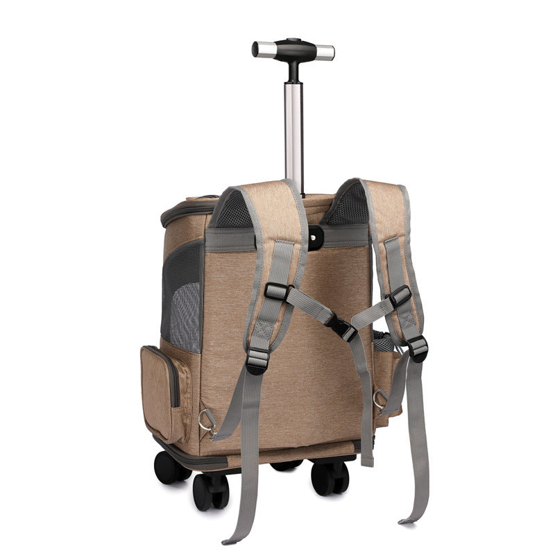 Rolling Pet Backpack - Airline-Approved Travel Comfort | EcoUrbanPaws