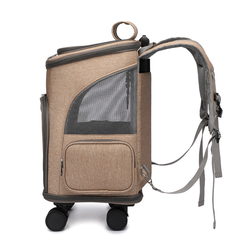 Rolling Pet Backpack - Airline-Approved Travel Comfort | EcoUrbanPaws