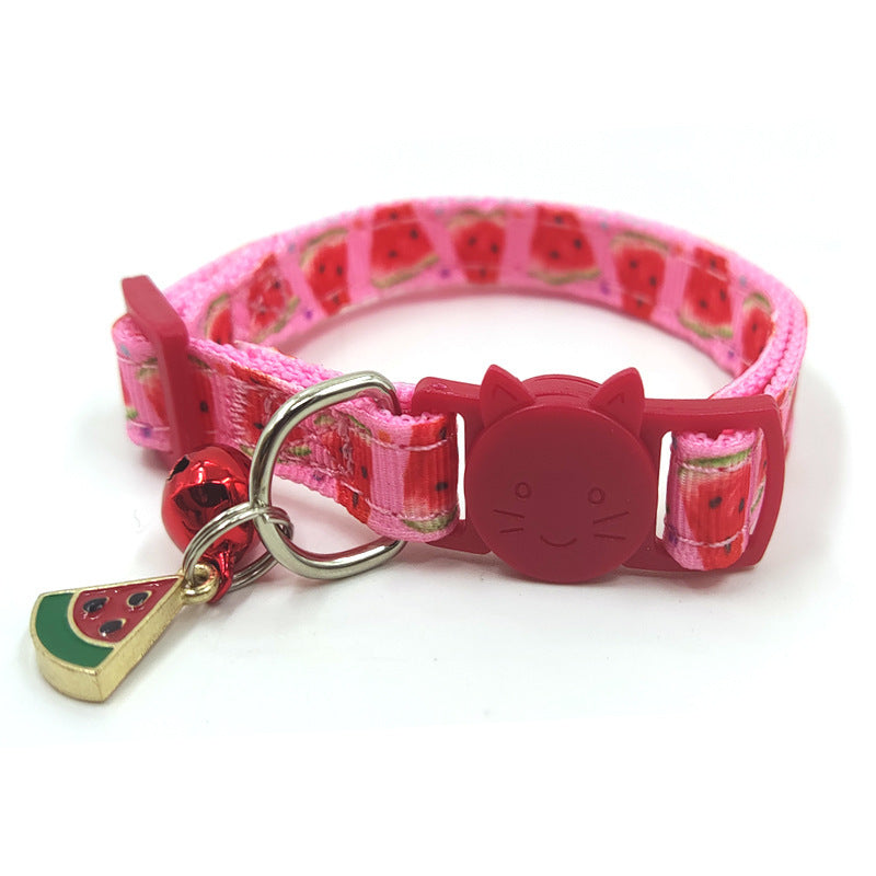 Stylish Pet Print Bell Collar - Safety & Fashion | EcoUrbanPaws