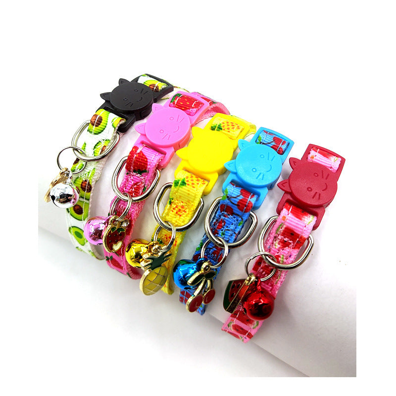 Stylish Pet Print Bell Collar - Safety & Fashion | EcoUrbanPaws