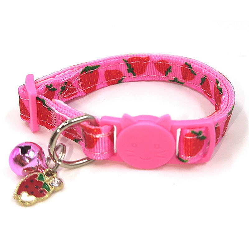 Stylish Pet Print Bell Collar - Safety & Fashion | EcoUrbanPaws