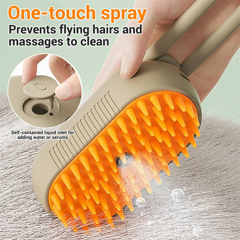 3-in-1 Electric Steam Cat Brush - Spa Treatment | EcoUrbanPaws