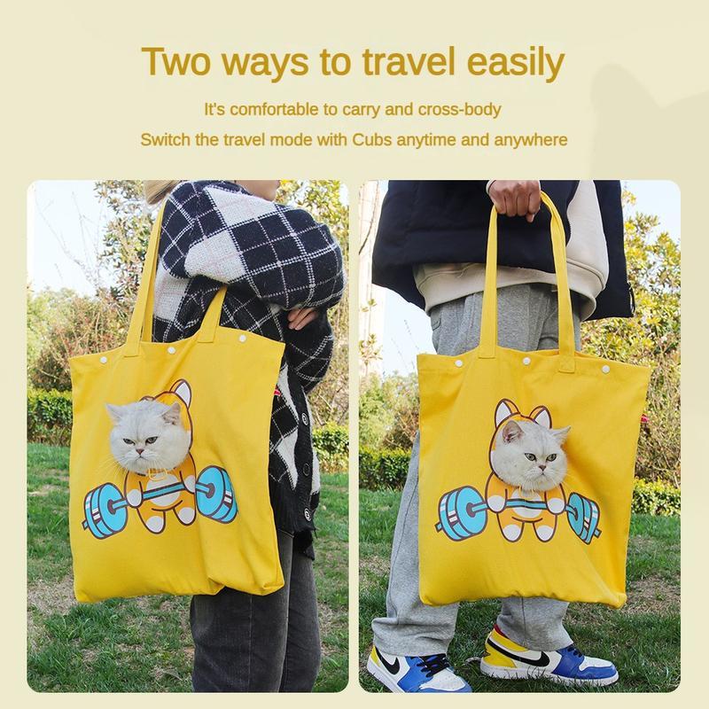 Comfort & Style Canvas Shoulder Bag - Pet Travel Essential | EcoUrbanPaws