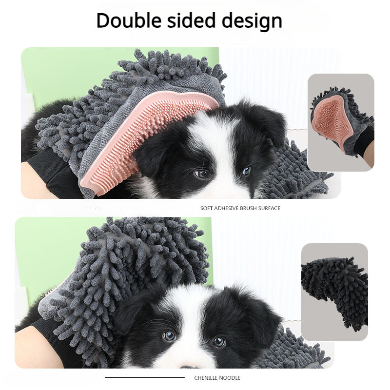 2-in-1 Pet Grooming Glove - Bath & Massage Tool | EcoUrbanPaws