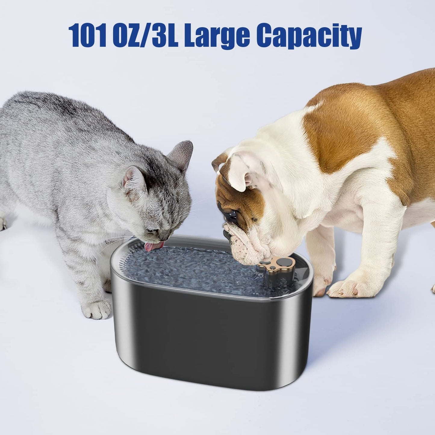 3L Cat Water Fountain - Automatic LED Dispenser | EcoUrbanPaws