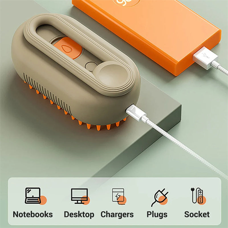 3-in-1 Electric Steam Cat Brush - Spa Treatment | EcoUrbanPaws