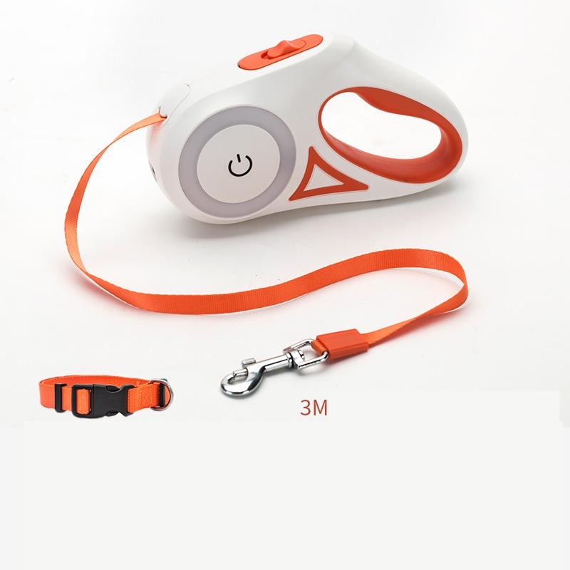 Retractable LED Leash - Freedom with Safety Control | EcoUrbanPaws
