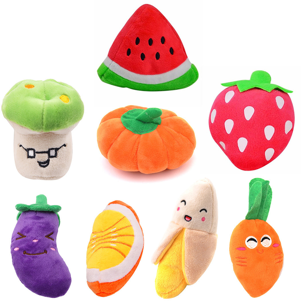 Cartoon Fruit Vocal Plush Collection - Educational Fun | EcoUrbanPaws