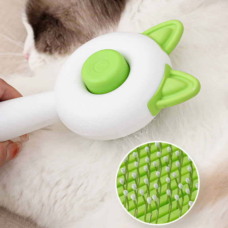 Self-Cleaning Pet Brush - One-Click Hair Removal | EcoUrbanPaws