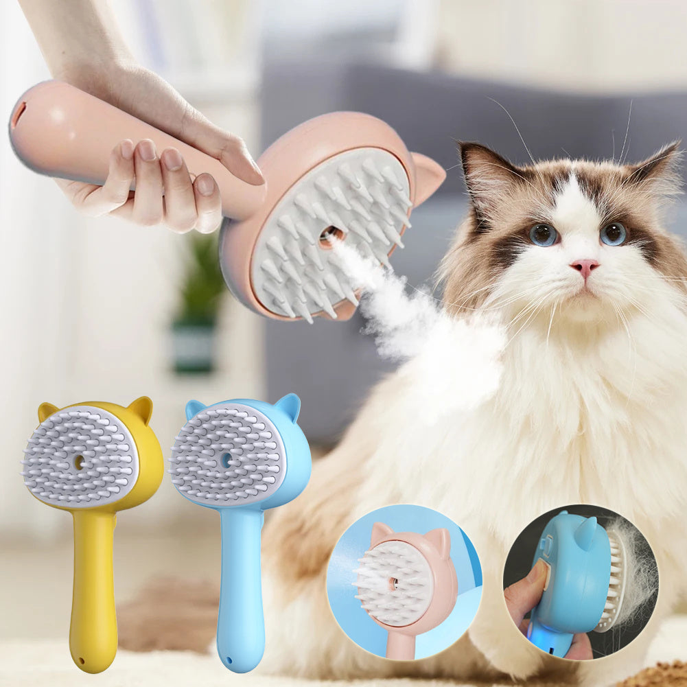 Rechargeable Mist Grooming Brush - Self-Cleaning Technology | EcoUrbanPaws