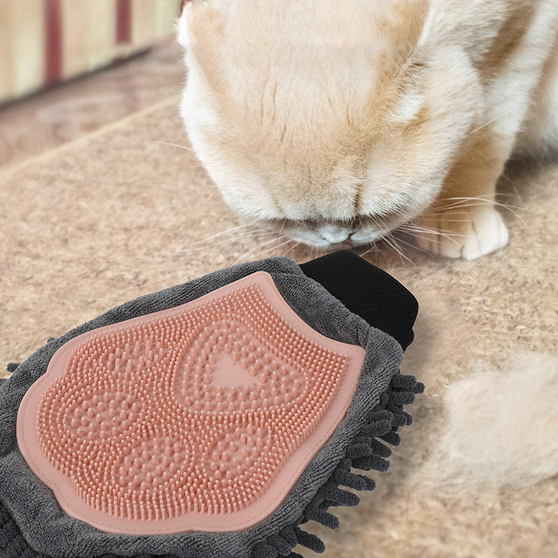 2-in-1 Pet Grooming Glove - Bath & Massage Tool | EcoUrbanPaws