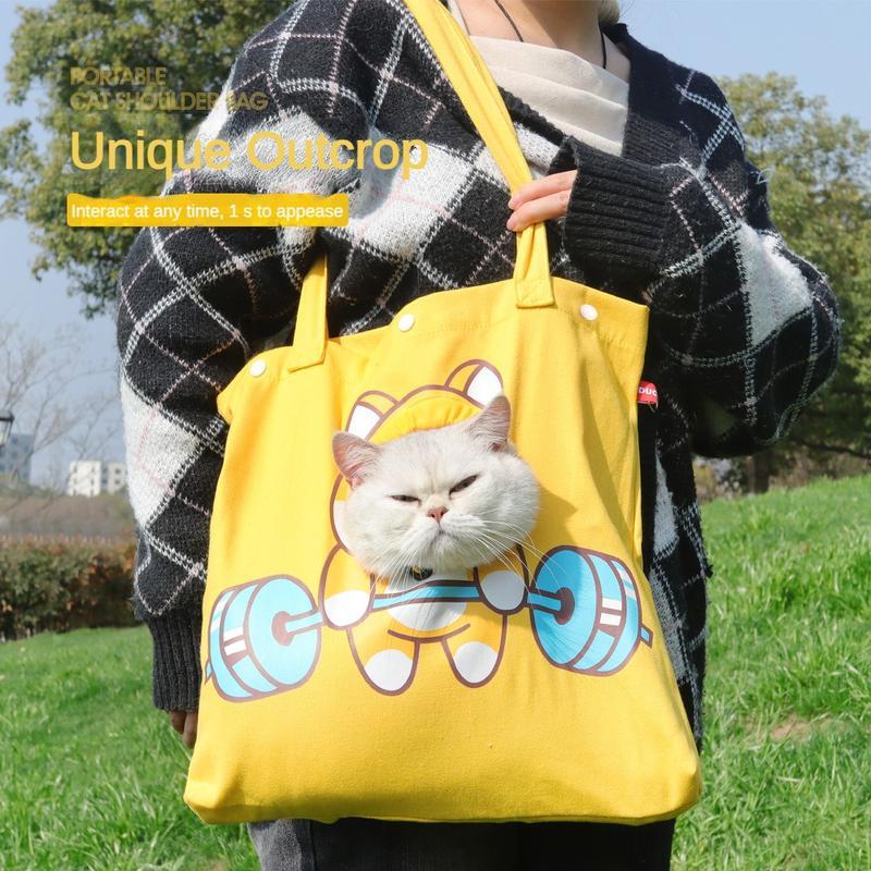 Comfort & Style Canvas Shoulder Bag - Pet Travel Essential | EcoUrbanPaws