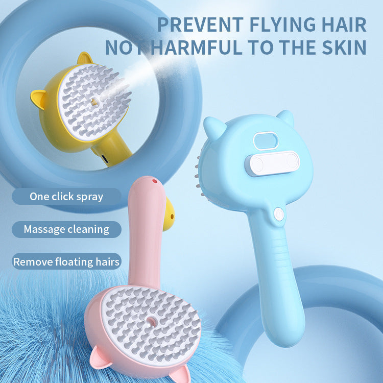 Rechargeable Mist Grooming Brush - Self-Cleaning Technology | EcoUrbanPaws
