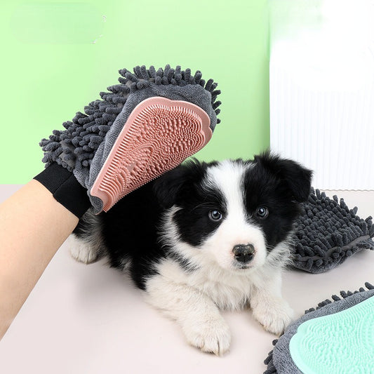 2-in-1 Pet Grooming Glove - Bath & Massage Tool | EcoUrbanPaws