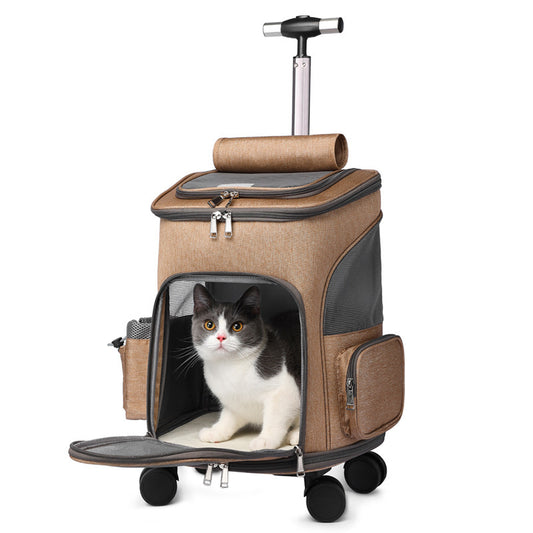 Rolling Pet Backpack - Airline-Approved Travel Comfort | EcoUrbanPaws