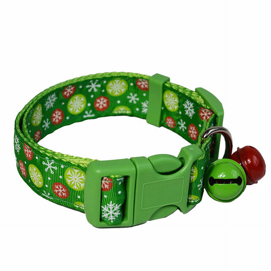 Red & Green Bell Collars - Festive Pet Style | EcoUrbanPaws