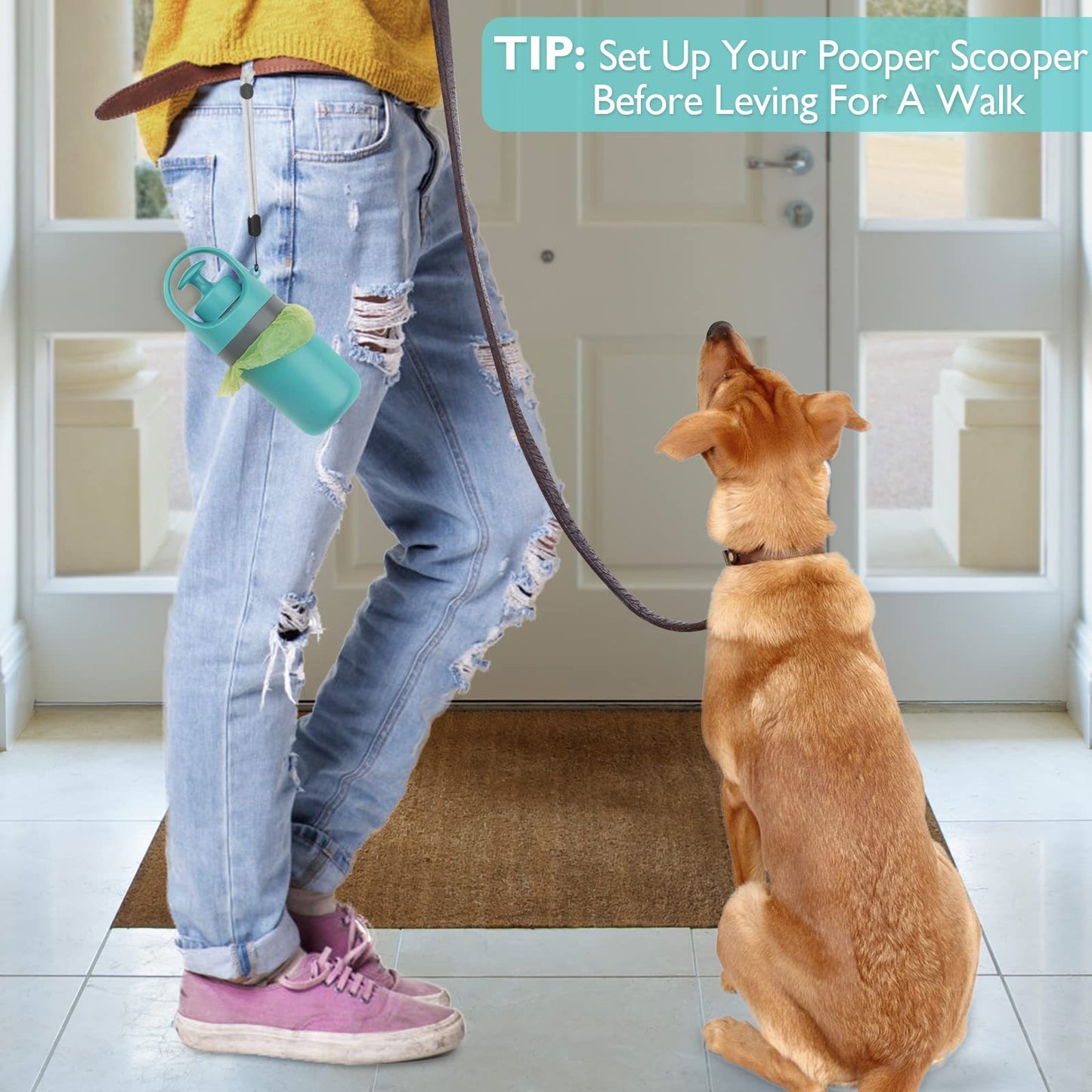 Portable Dog Poop Scooper - Sanitary Waste Solution | EcoUrbanPaws
