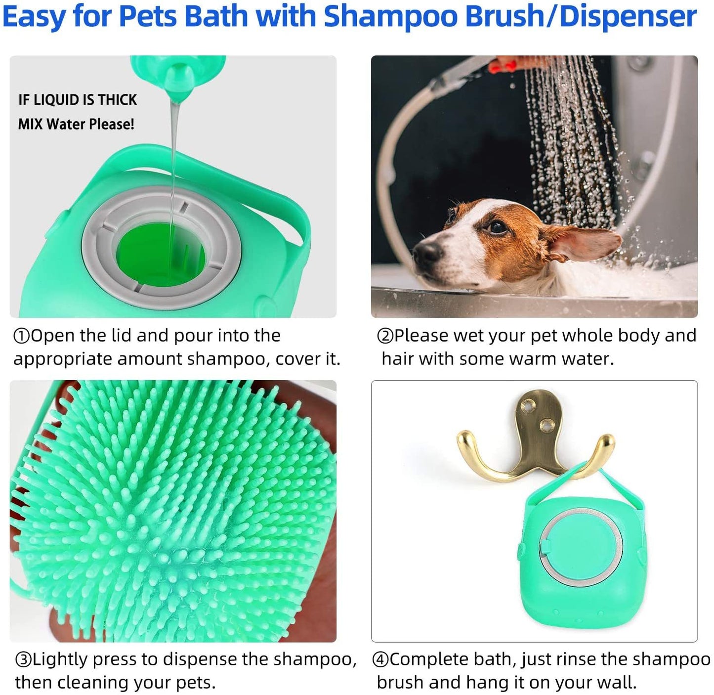 Shampoo Massage Brush - Spa-Quality Bath Experience | EcoUrbanPaws