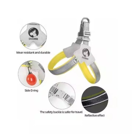 Pet Dog Cat Harness - Adjustable Reflective Control | EcoUrbanPaws