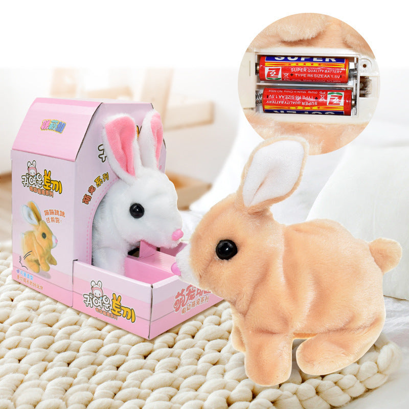 Electric White Rabbit Simulation Toy - Realistic Comfort Companion | EcoUrbanPaws