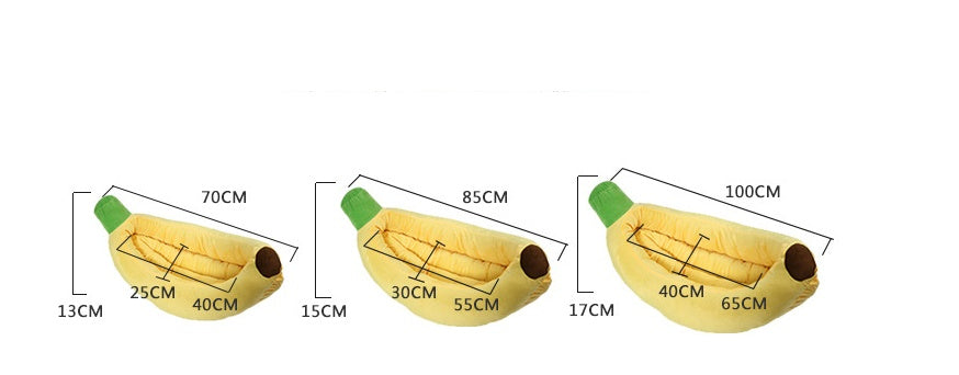 Banana-Shaped Pet Bed - Cozy Curved Comfort | EcoUrbanPaws