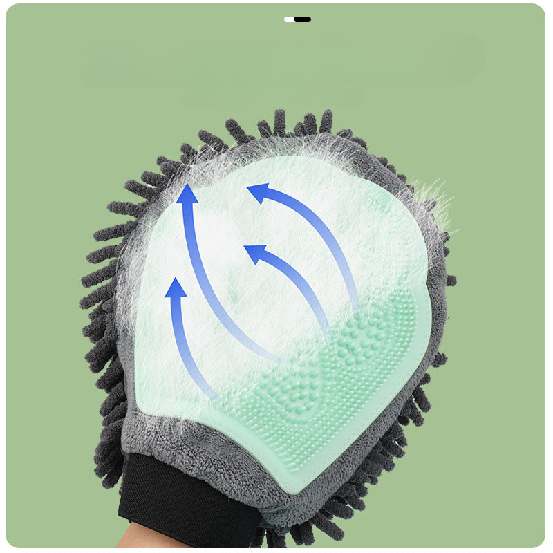 2-in-1 Pet Grooming Glove - Bath & Massage Tool | EcoUrbanPaws