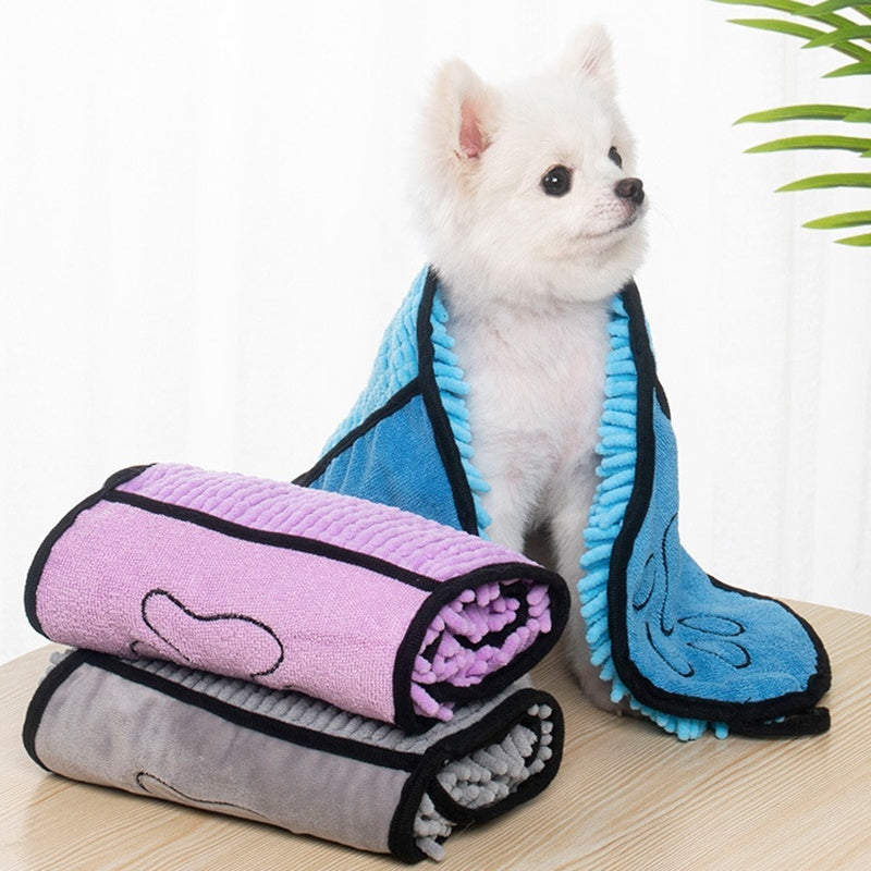 Super Absorbent Pet Bath Towel - Quick-Dry Microfiber | EcoUrbanPaws