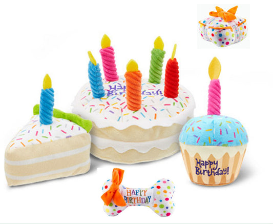 Dog Birthday Gift Plush Toy - Eco-Friendly Celebration | EcoUrbanPaws