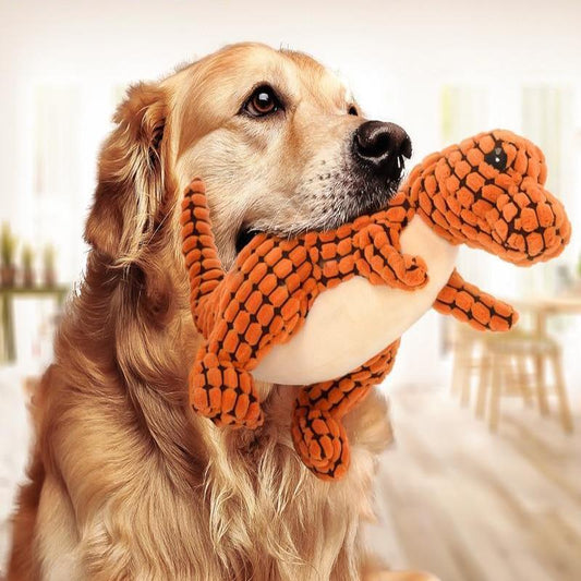 Giant Dinosaur Interactive Dog Toys - Heavy Duty Chew Toys | EcoUrbanPaws