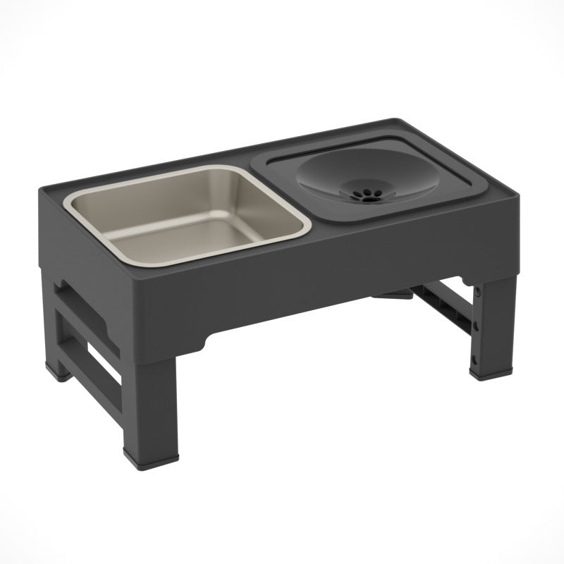 Adjustable Height Double Dog Bowls - Stainless Steel Stand | EcoUrbanPaws