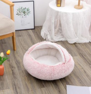 2-in-1 Winter Pet Bed - Ultra-Soft Plush Comfort | EcoUrbanPaws