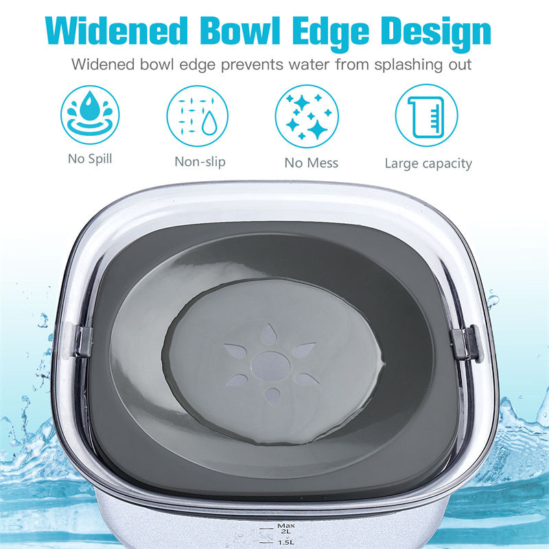 70oz Large Capacity Dog Water Bowl - Spill Proof Design | EcoUrbanPaws