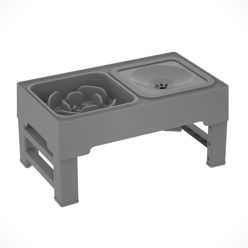 Adjustable Height Double Dog Bowls - Stainless Steel Stand | EcoUrbanPaws