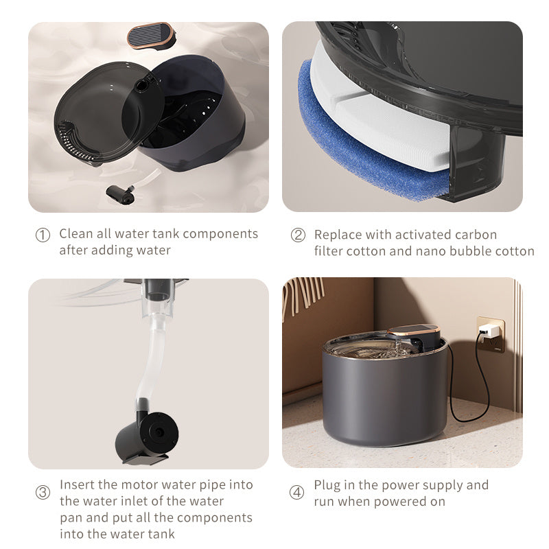 Automatic Pet Water Fountain - USB Rechargeable Feeder | EcoUrbanPaws