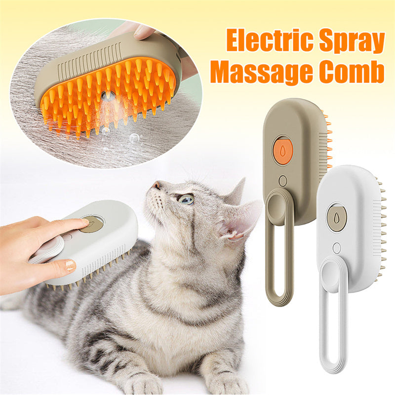 3-in-1 Electric Steam Cat Brush - Spa Treatment | EcoUrbanPaws