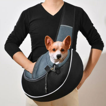 Breathable Pet Carrier Crossbody Bag - Hands-Free Travel | EcoUrbanPaws