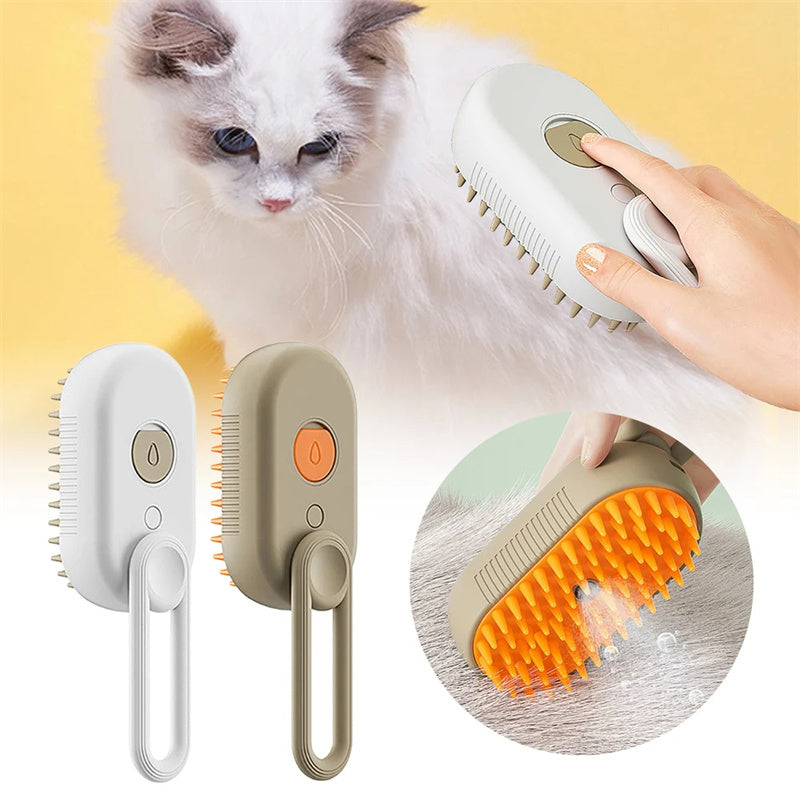 3-in-1 Electric Steam Cat Brush - Spa Treatment | EcoUrbanPaws