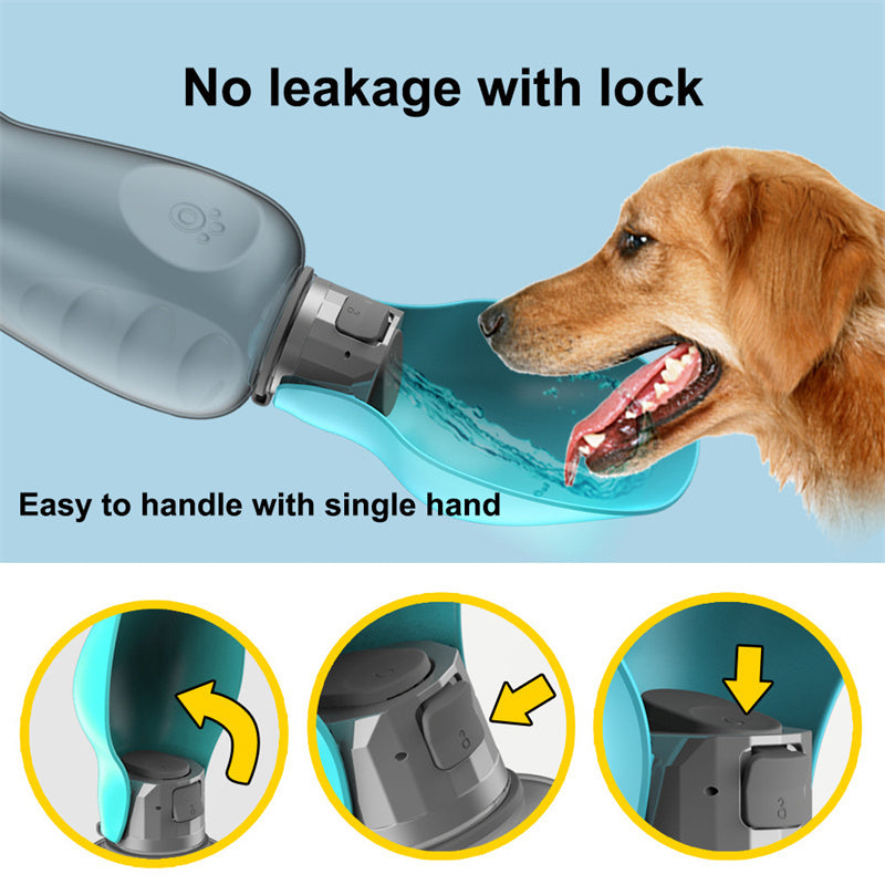 800ml High Capacity Pet Water Bottle - Foldable Bowl | EcoUrbanPaws