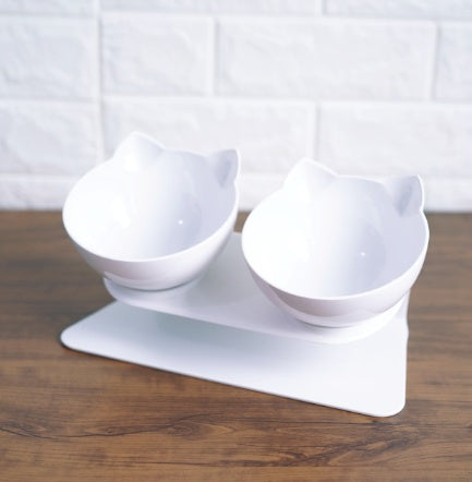 Ergonomic Tilted Cat Food Bowl - Reduces Neck Strain | EcoUrbanPaws