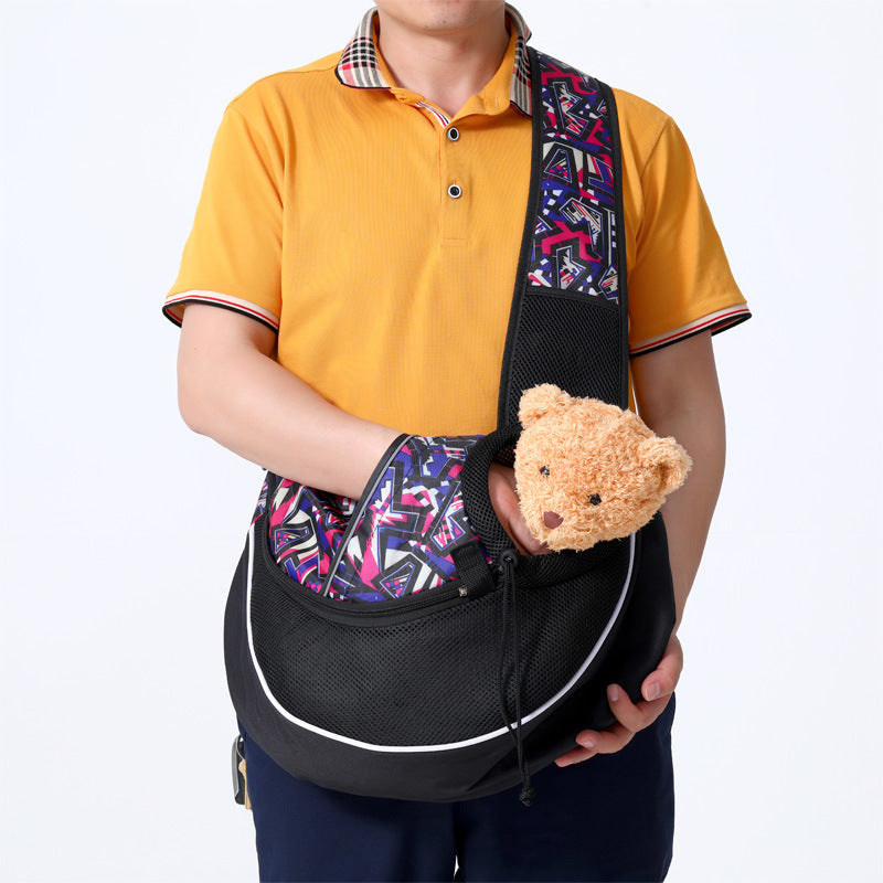 Breathable Pet Carrier Crossbody Bag - Hands-Free Travel | EcoUrbanPaws