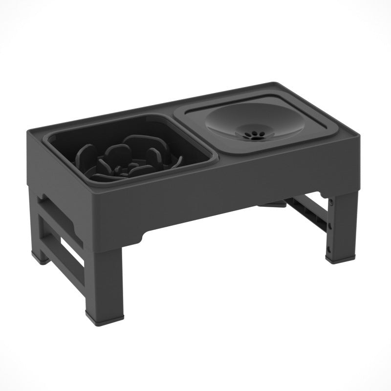 Adjustable Height Double Dog Bowls - Stainless Steel Stand | EcoUrbanPaws