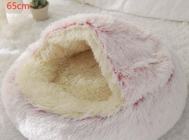 2-in-1 Winter Pet Bed - Ultra-Soft Plush Comfort | EcoUrbanPaws