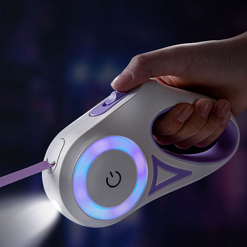 Retractable LED Leash - Freedom with Safety Control | EcoUrbanPaws