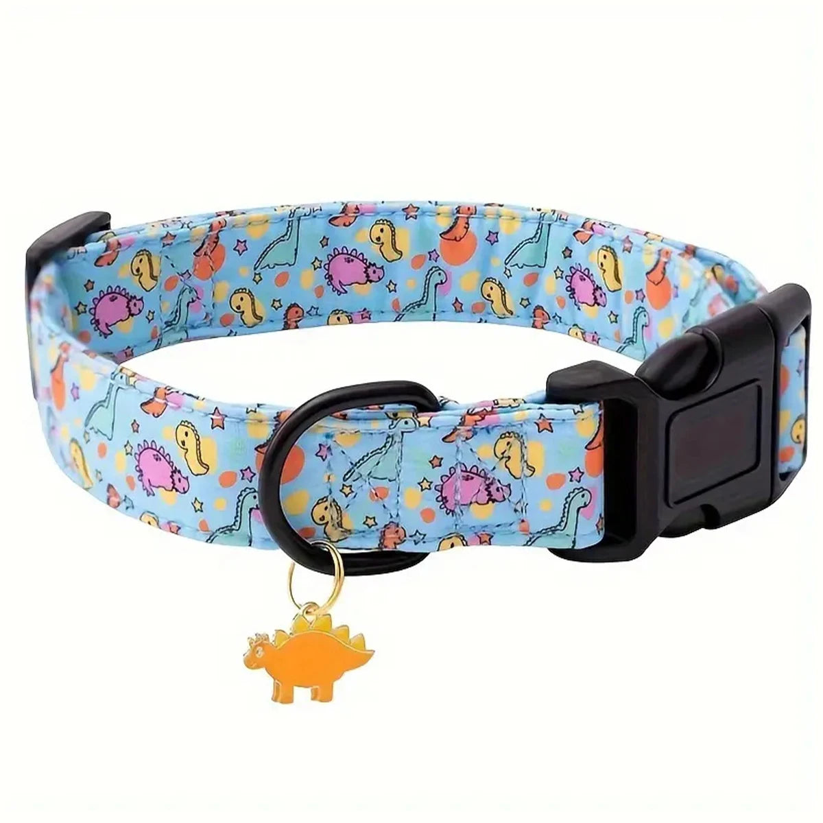 Stylish Bee, Butterfly & Dinosaur Print Collar - Premium Pendant | EcoUrbanPaws