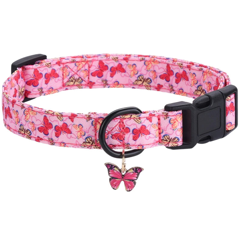Stylish Bee, Butterfly & Dinosaur Print Collar - Premium Pendant | EcoUrbanPaws